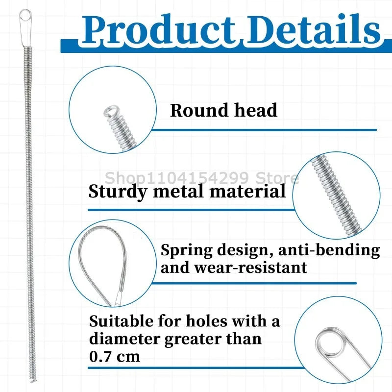 Bendable Spring Drawstring Threader – Elastic & Cord Tool