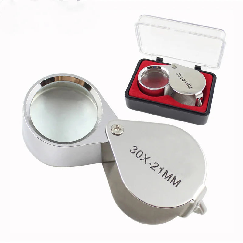 10x 20x 30x Jewelry Diamond Loupe Magnifier Tool Eye Magnifier Magnifying Glass Equipments Triplet Jewelers Eye Triplet Glass Peaceful Pleasures Health and Wellness