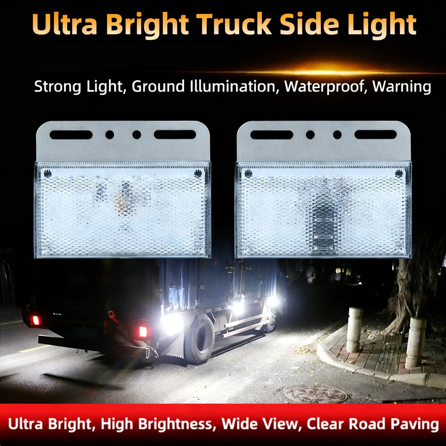 12V-24V 31-LED Side Marker Light | Truck Trailer Turn Signal