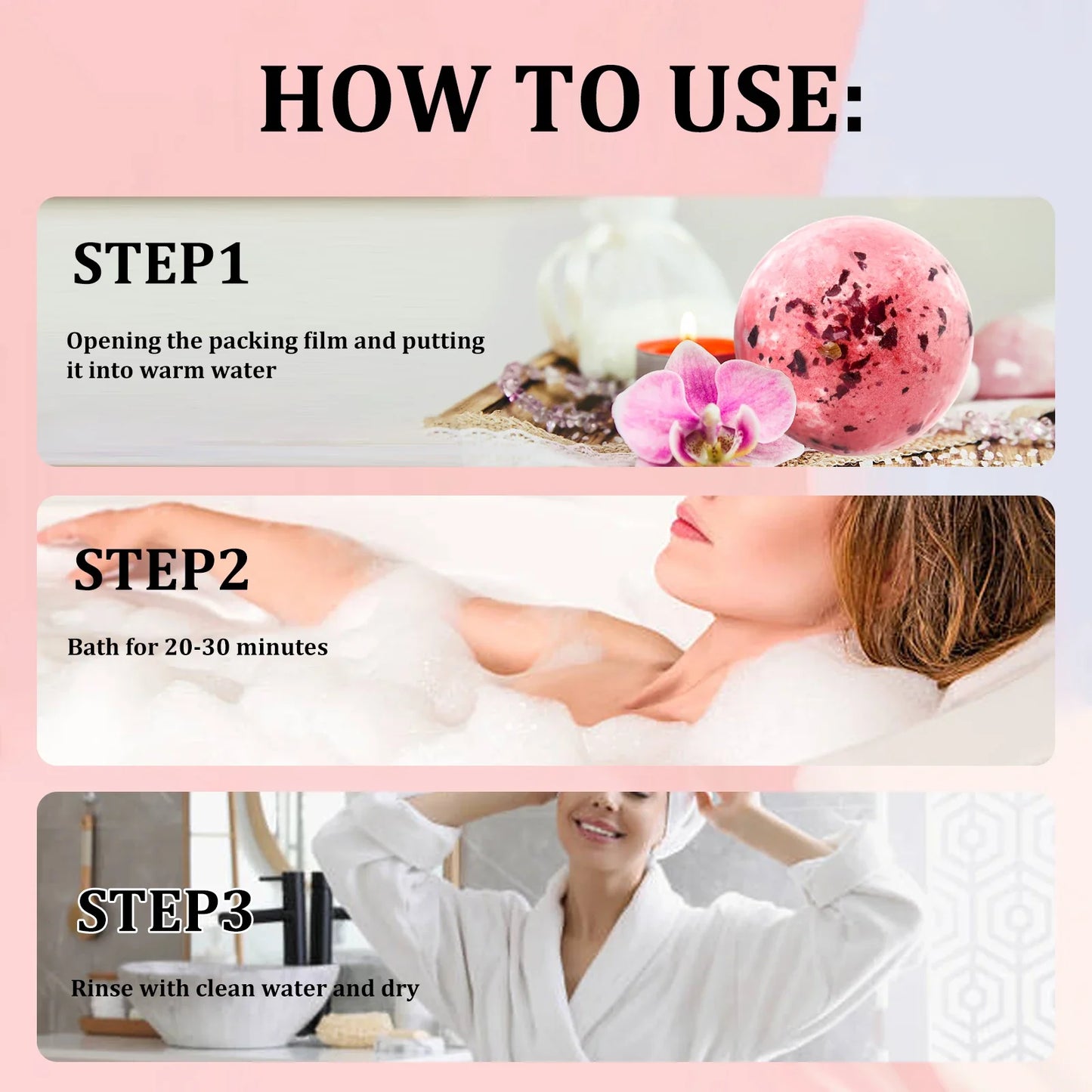 6-Piece Lavender Epsom Salt Bath Set – Women's Spa Gift