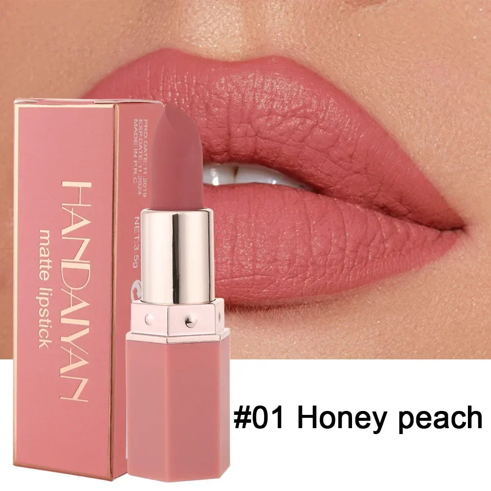 6-Color Matte Lipstick Set – 24H Waterproof Tinted Balm