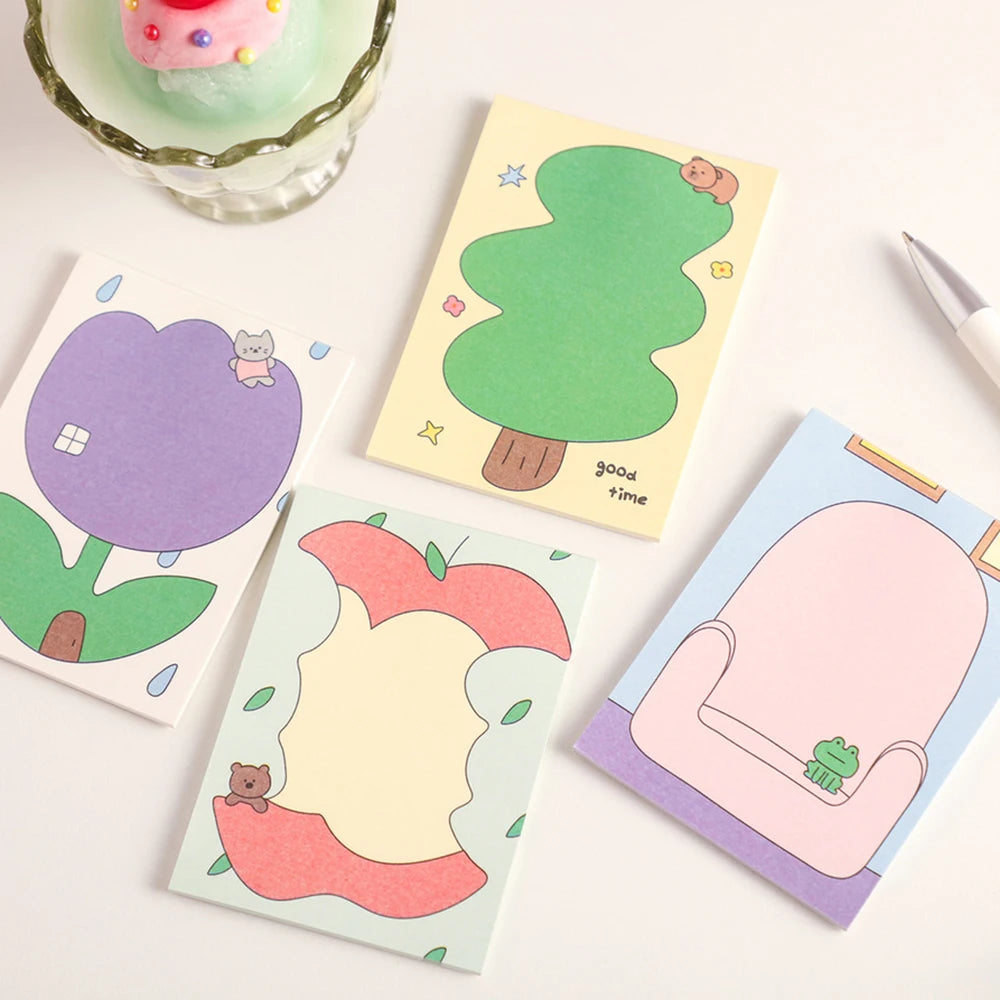 120 Sheets Cute Cartoon Illustration Notebook Aesthetic Instagram