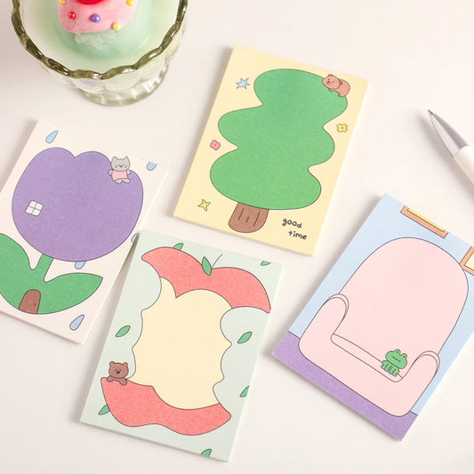 120 Sheets Cute Cartoon Illustration Notebook Aesthetic Instagram Peaceful Pleasures Health and Wellness
