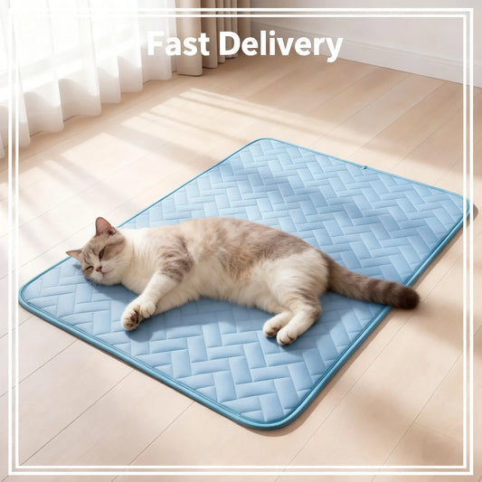 Dog Cooling Mat – Ice Silk Pet Bed for Cats & Dogs S–XXL Pet Cooling Mat Oasis Select