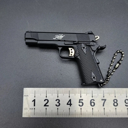 Mini Metal 1:3 Scale 1911 Model Keychain Pistol Toy Simulation Game Children's Gift Peaceful Pleasures Health and Wellness