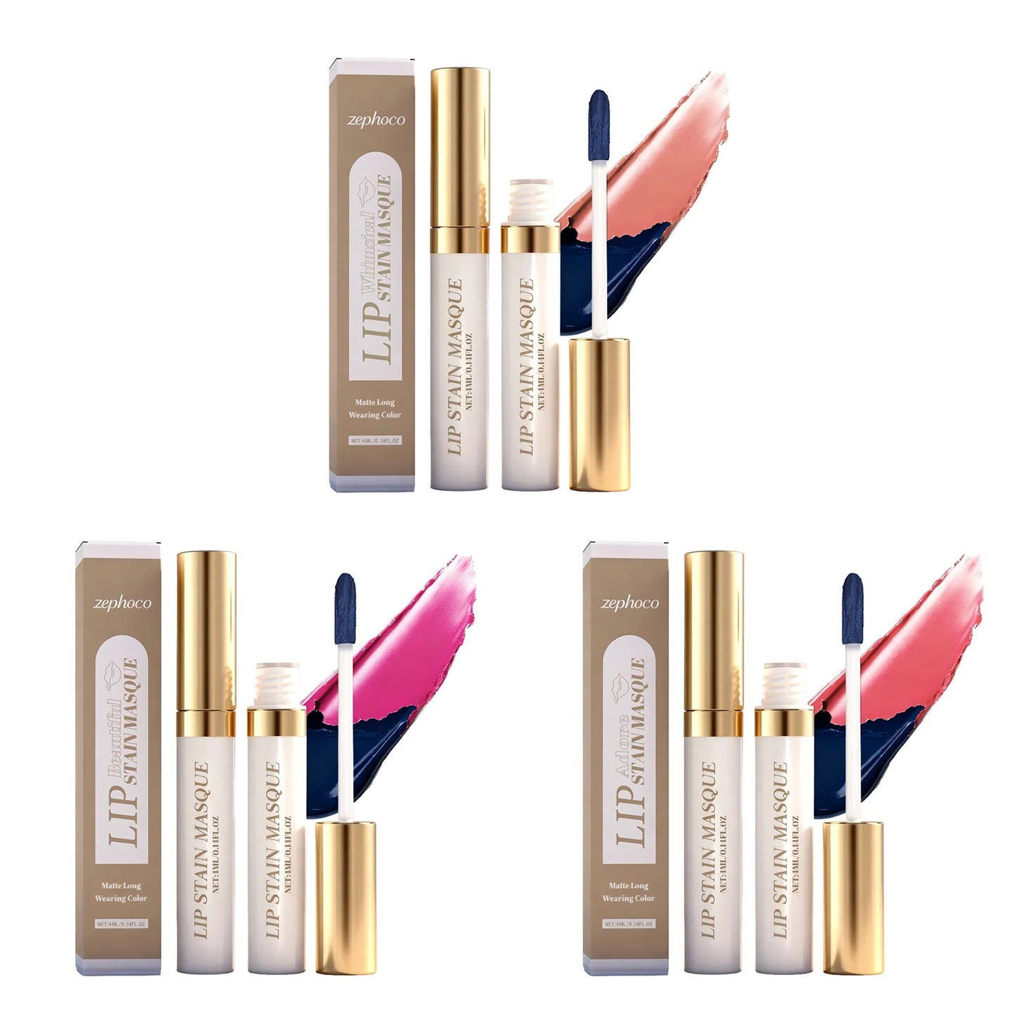 Zephoco Matte Peel Off Lip Gloss – Moisturizing & Plumping