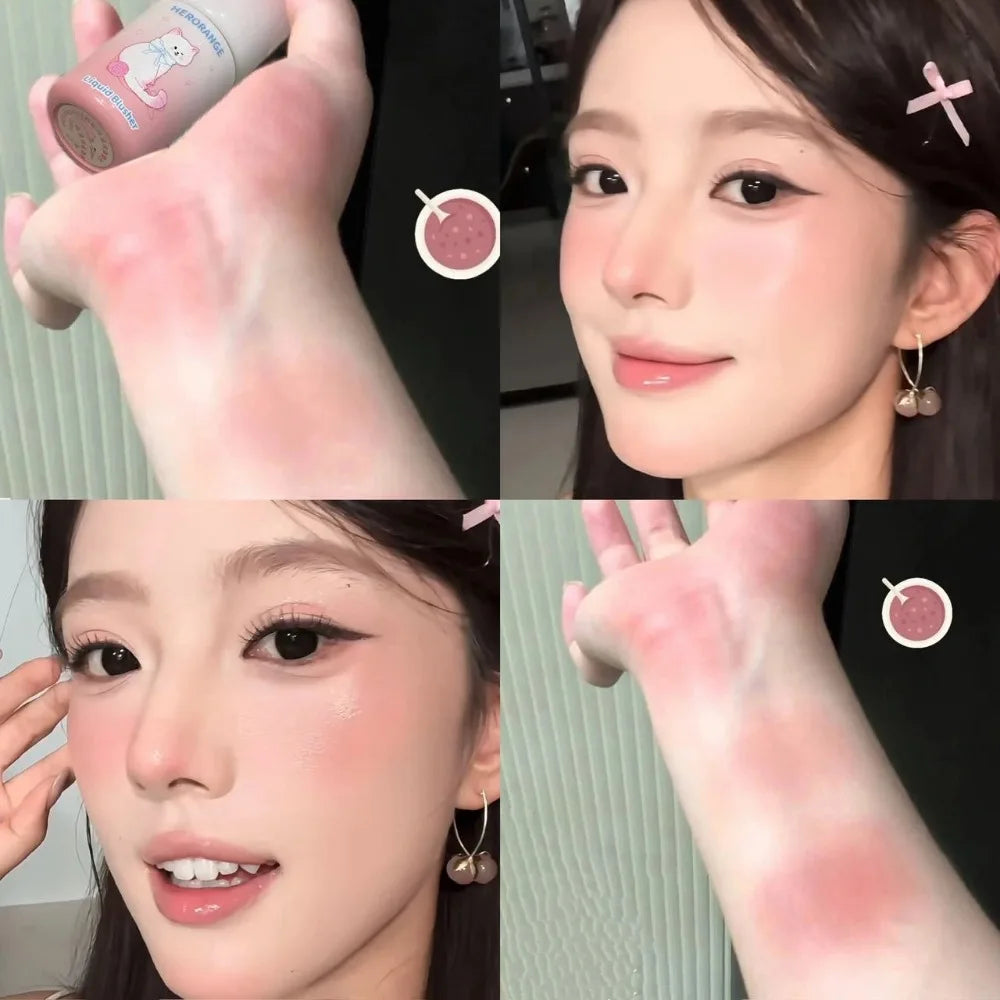 Korean Liquid Blush Matte Natural Finish | Sponge Brush Head