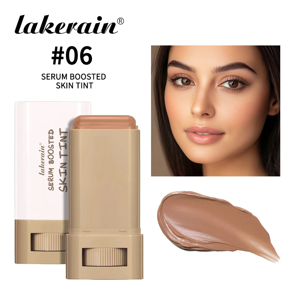 Skin Tint Stick Waterproof Nourishing Solid Tinted Serum Foundation Skin Tint Balm Face Tinted Face Contour Stick Makeup Peaceful Pleasures Health and Wellness Color 6x2pcs