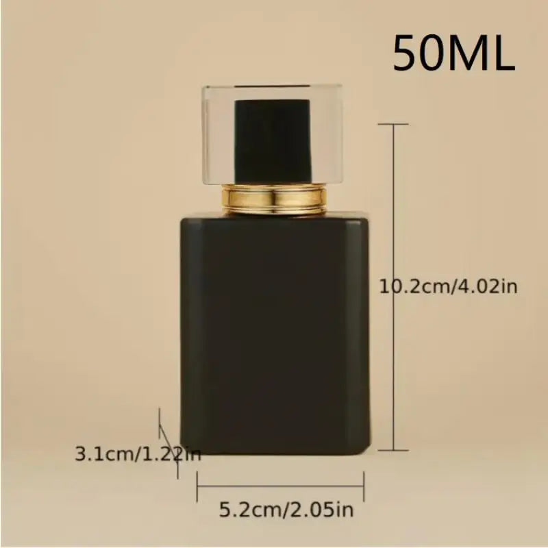 30/50ml Bright Black Perfume Bottle Glass Empty Bottle High-end Portable Spray Makeup Water Bottle Mist Peaceful Pleasures Health and Wellness 50ML
