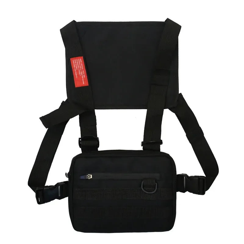 Outdoor Tactical Vest Bag CS Military Wargame Chest Rig Airsoft Pouch Holster Molle System Oxford Men Shoulder Camping Backpack Peaceful Pleasures Health and Wellness Black