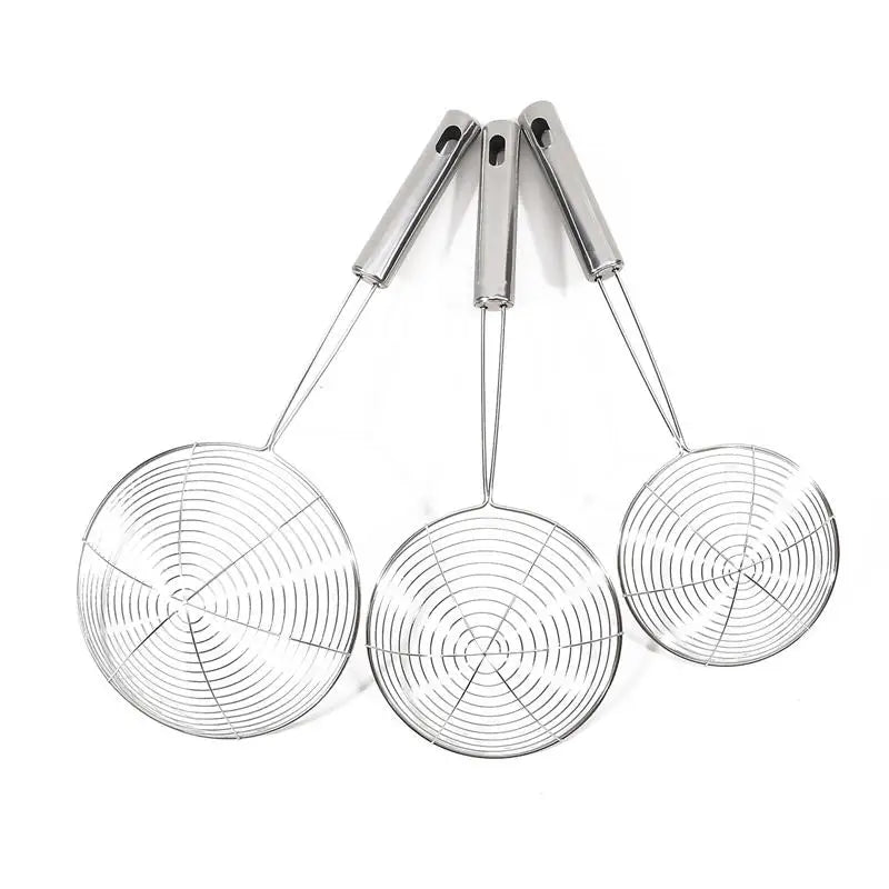 Colander Oil Fried Filter Large Long Handle Mesh Hot Pot Colander Noodle Strainer Skimmer Spoon Kitchen Household Accessories Peaceful Pleasures Health and Wellness