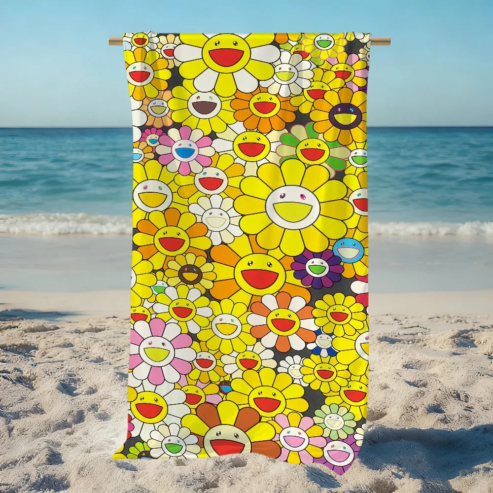 Murakami Art Quick-Dry Beach Towel | Soft Pool & Travel Towel Quick-Dry Beach Towel Peaceful Pleasures Health and Wellness