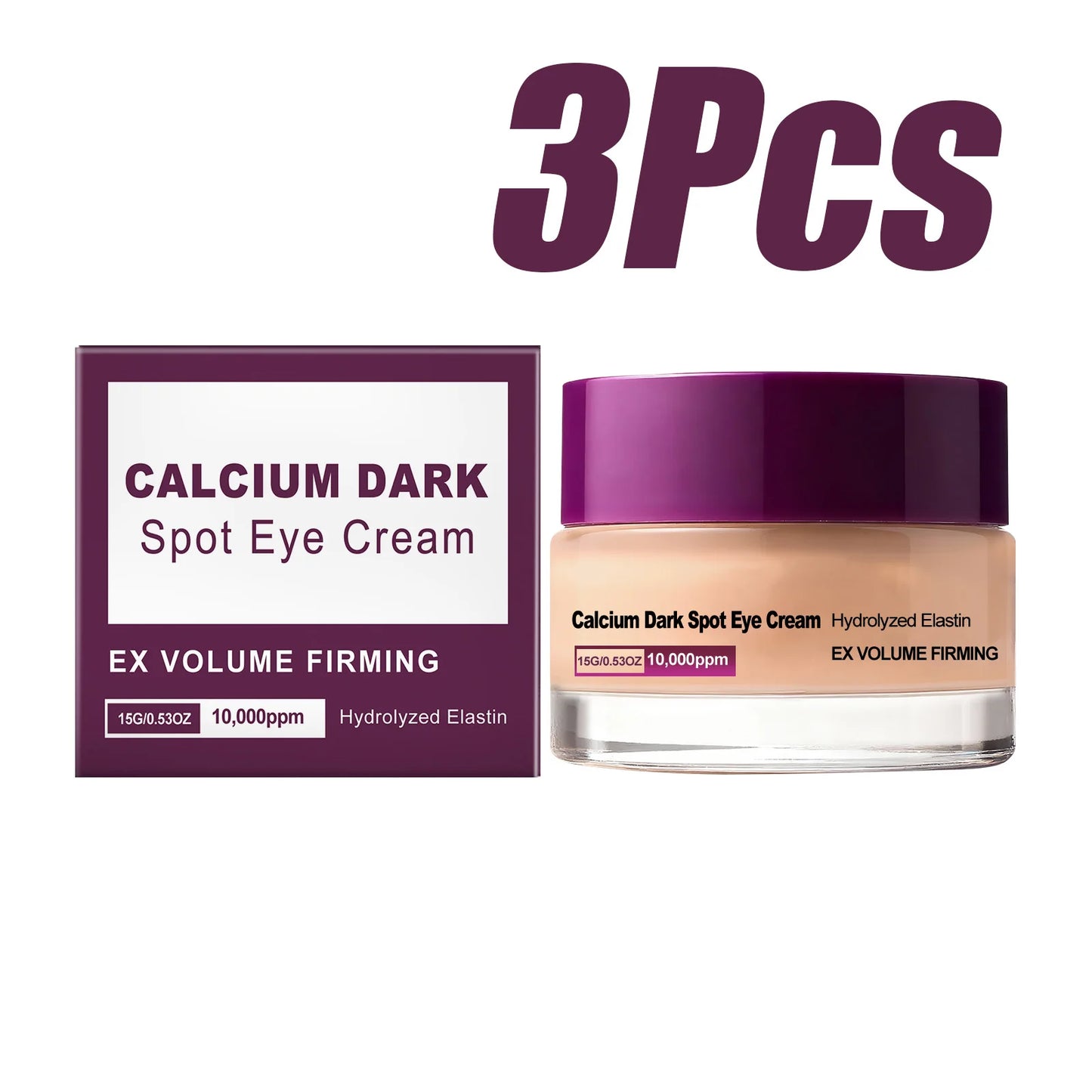 Calcium Eye Cream – Anti-Aging, Dark Circles & Puffiness Peaceful Pleasures Health and Wellness 3 x 15g Boxed