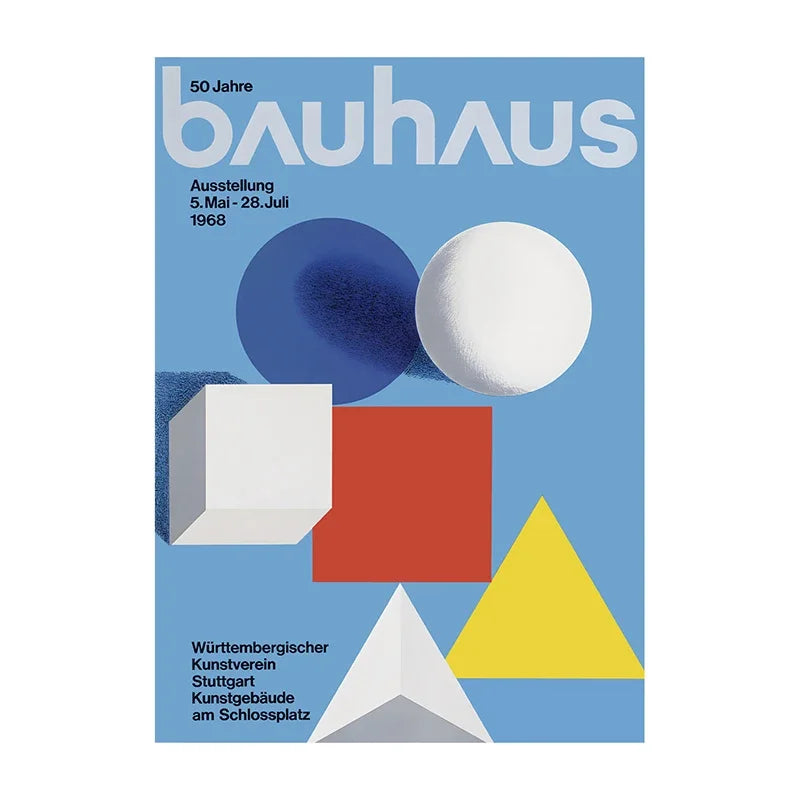 Bauhaus Exhibition Poster Chair Canvas Painting Bauhaus Print Wall Art Picture for Living Room Cuadros Home Decoratio Peaceful Pleasures Health and Wellness F0077-12 55x75cm