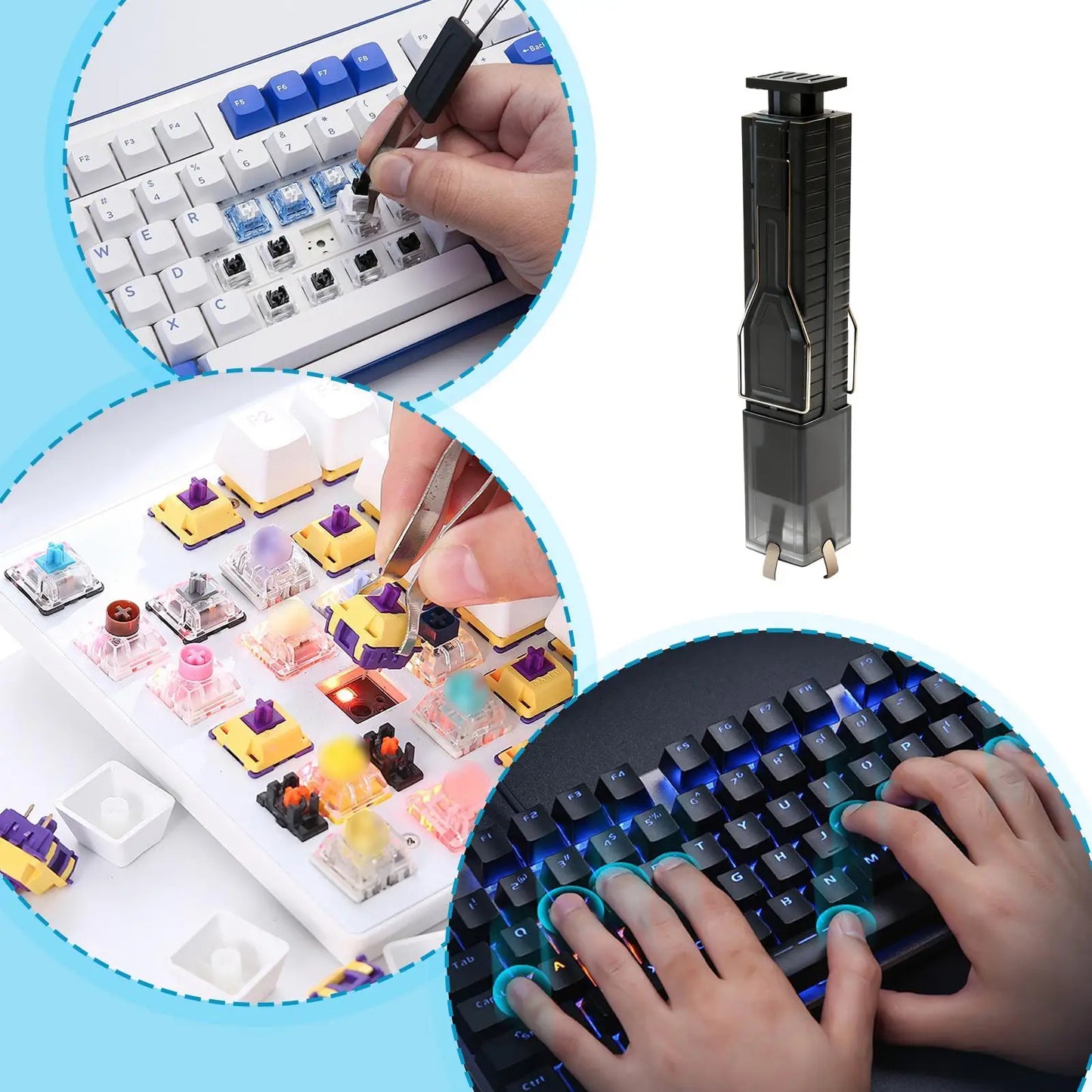 2-in-1 Keycap & Switch Puller for Mechanical Keyboards