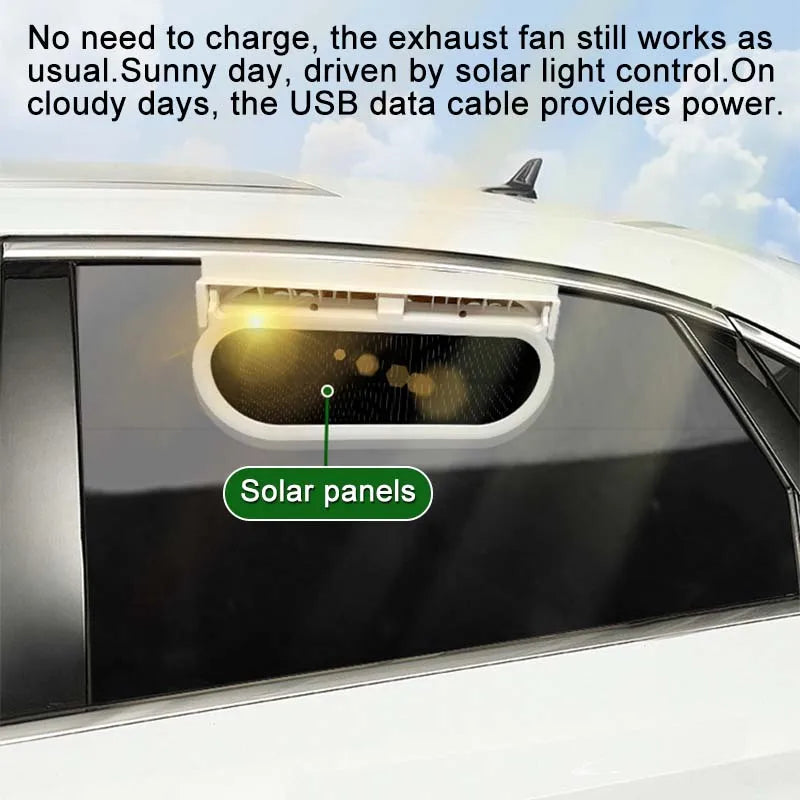 Wholesale High Quality USB Plug-In Car Window Exhaust Fan Car Air Circulation Cooling Ventilation Fan Peaceful Pleasures Health and Wellness