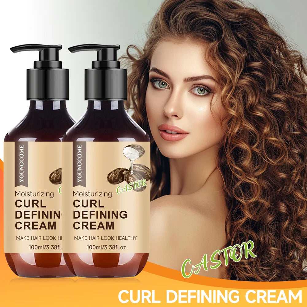 YOUNGCOME Castor Oil Curl Activator Cream | Frizz Control
