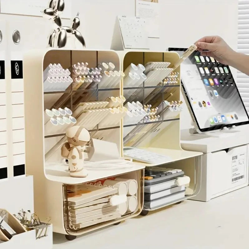 Multi-layer Desk Organizer Large Capacity Office Accessories Slanted