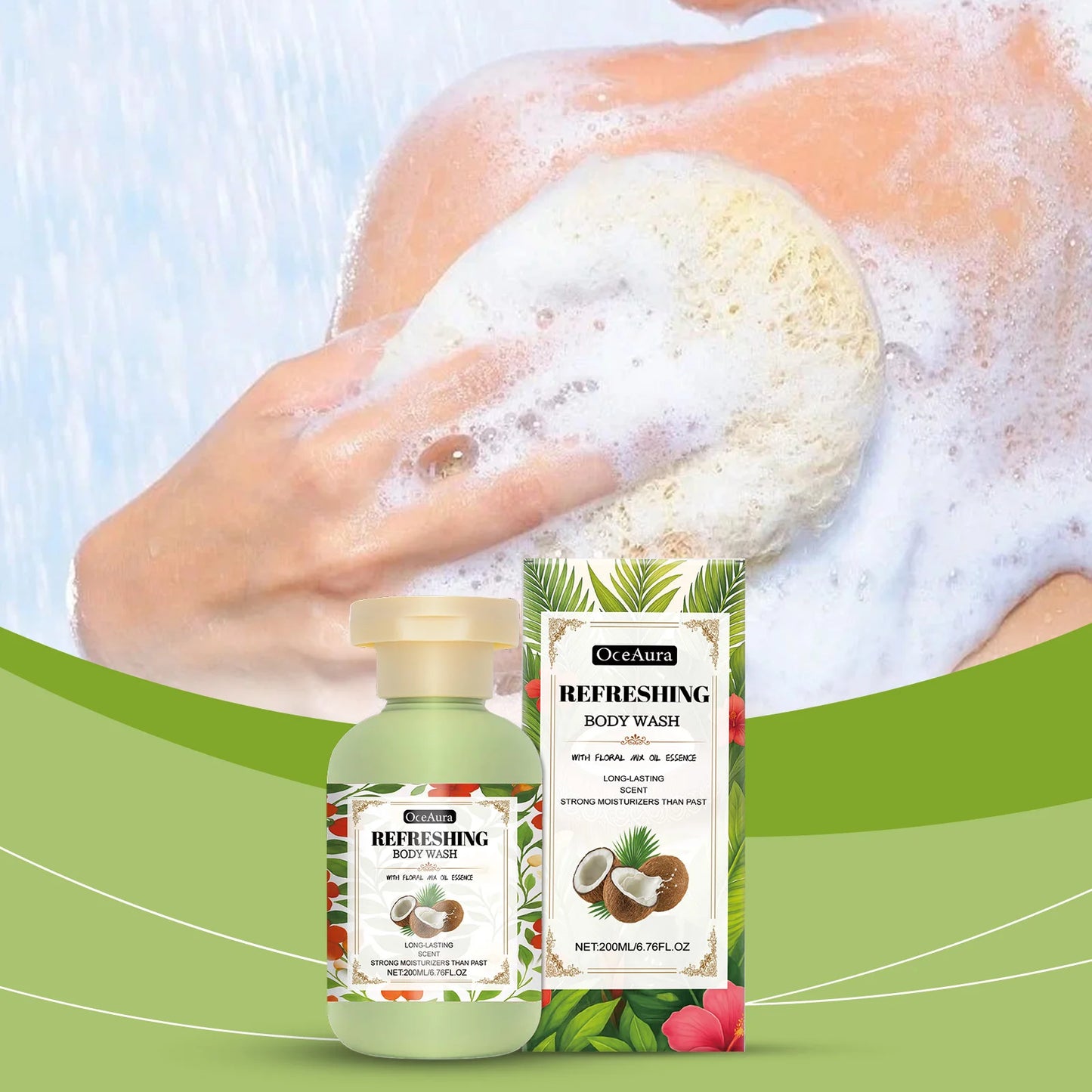 OceAura Fragrance Shower Gel | Moisturizing Brightening Body Wash