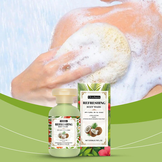 OceAura Fragrance Shower Gel | Moisturizing Brightening Body Wash Fragrance Shower Gel Peaceful Pleasures Health and Wellness