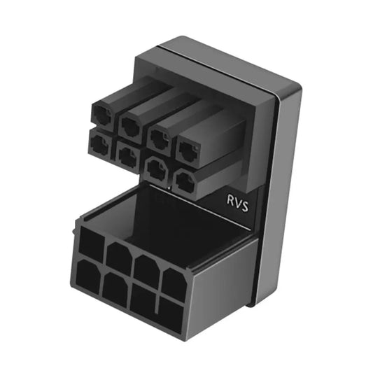 PCIe 8-Pin 180° GPU Power Adapter Connector – 6 & 8 Pin GPU Power Adapter Peaceful Pleasures Health and Wellness black-8PIN RVS