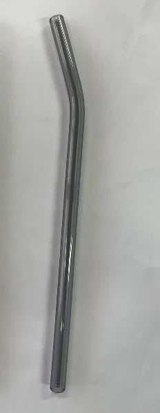 Colorful Glass Drinking Straws Easy to Clean Transparent Glass Straws for Smoothies Milkshakes Juices Teas Peaceful Pleasures Health and Wellness Smoky Gray Bent