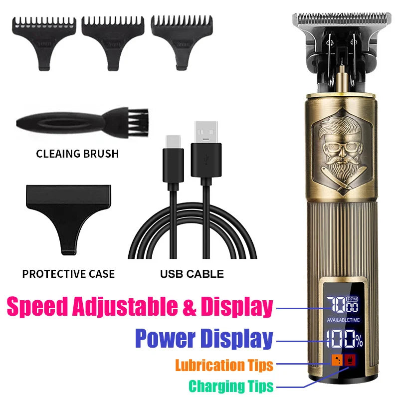 XMSJ T9 Rechargeable Hair Clipper & Trimmer for Men