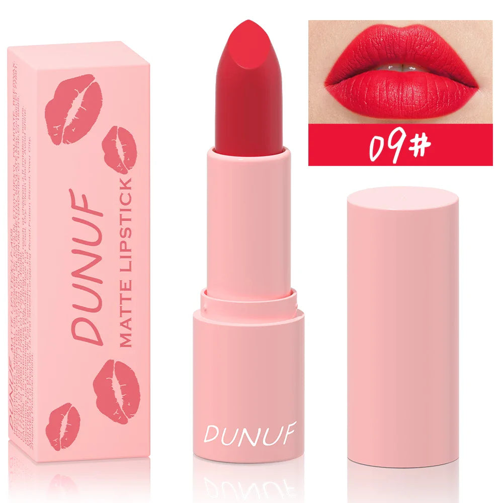 DUNUF Matte Lipstick – 24Hr Waterproof Non-Stick Lip Color