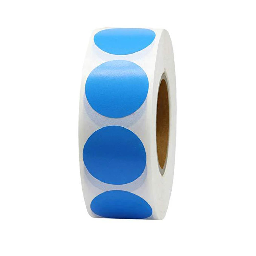 Pink Green 1 Inch 500 Pcs /Roll Stationery Round Dot Labels Stickers Color Labels Stickers Chroma Label Stickers Mark stickers Peaceful Pleasures Health and Wellness blue