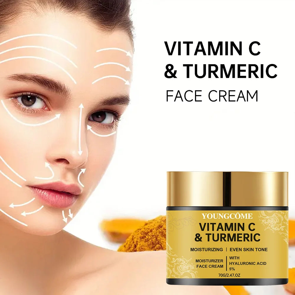 Turmeric Vitamin C Face cream Retinol Moisturizing Firming Hyaluronic Lightening Repairing Smooth Skincare Whitening Creams Peaceful Pleasures Health and Wellness