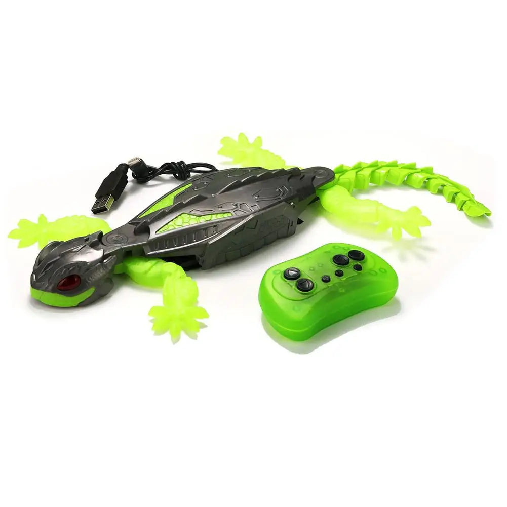 RC Wall Climbing Gecko Robot Toy | LED Eyes, 8m Remote RC Robot Toy Peaceful Pleasures Health and Wellness C