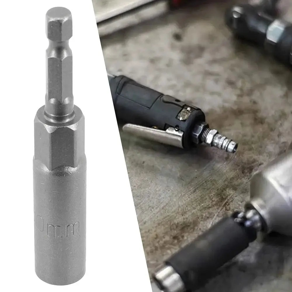 Magnetic Hex Nut Driver Bit Adapter 1/4" Shank 5.5–19mm 80mm