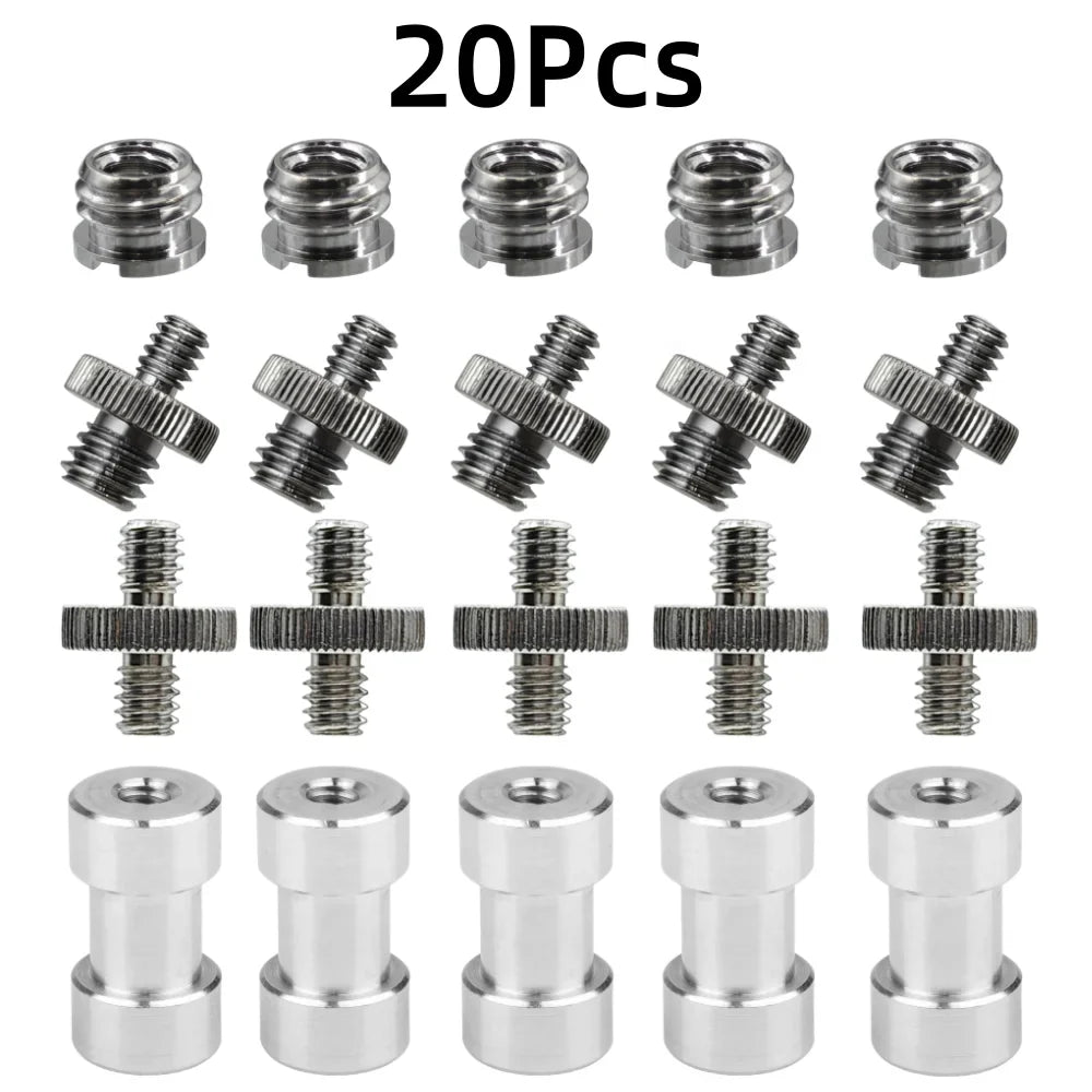 20Pcs 1/4" to 3/8" Screw Adapter Kit | Tripod & Flash Mount