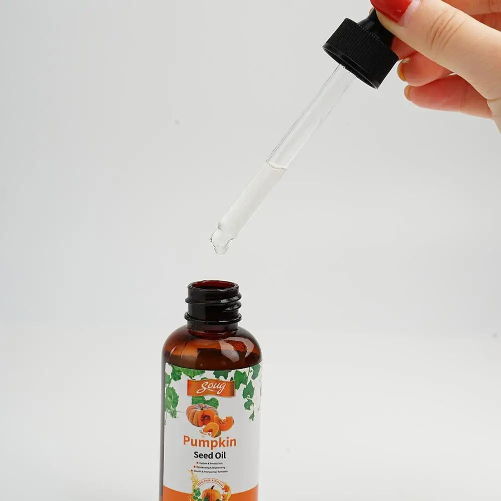 1/2/3Pcs Hair Care Serum Pumpkin Seed Essential Oil Nourishing Hair Enhancer Thicker Improve Split Hair Rough Hair Care Peaceful Pleasures Health and Wellness