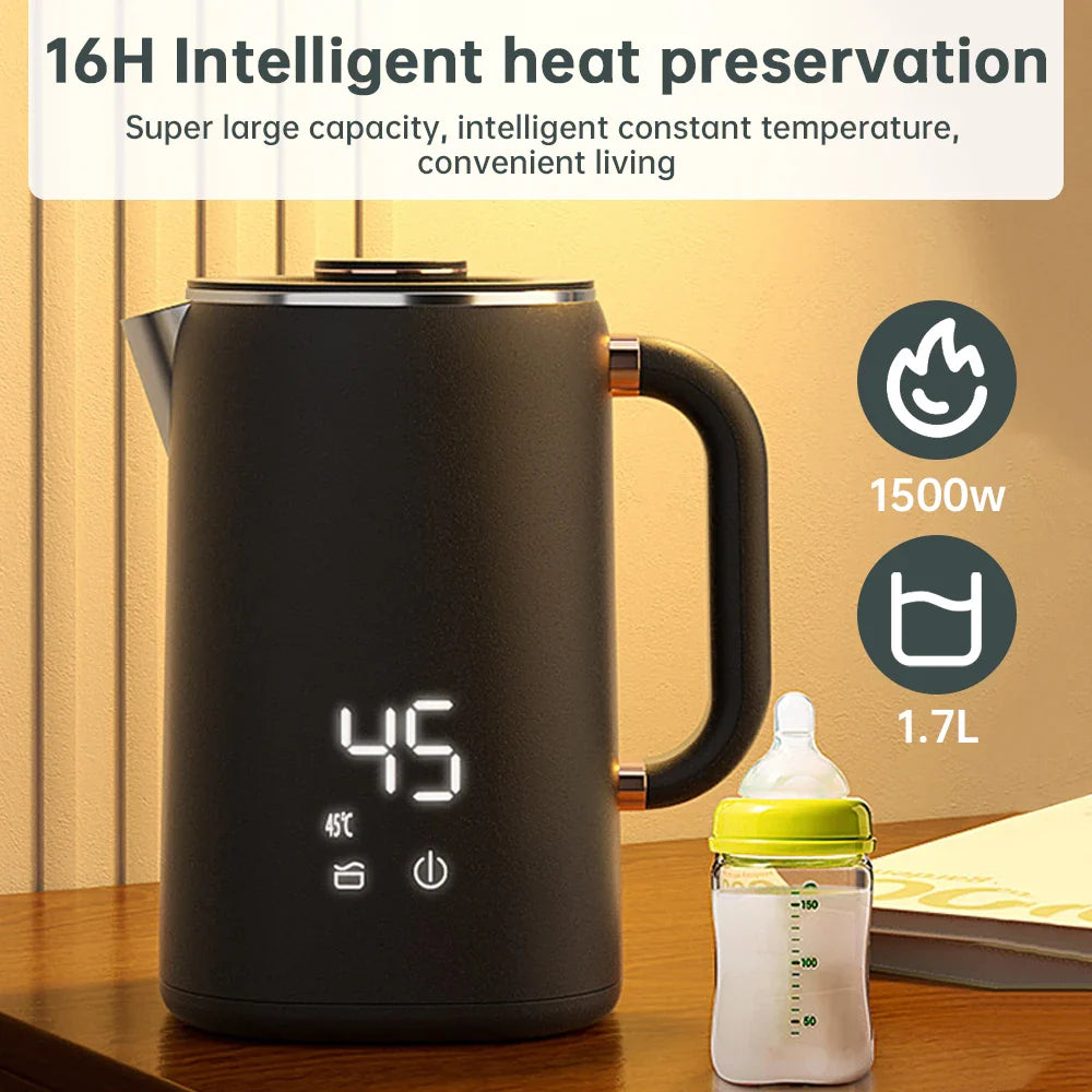 URGGU 1.7L Electric Kettle | 5-Temp Settings & Auto Shut-Off