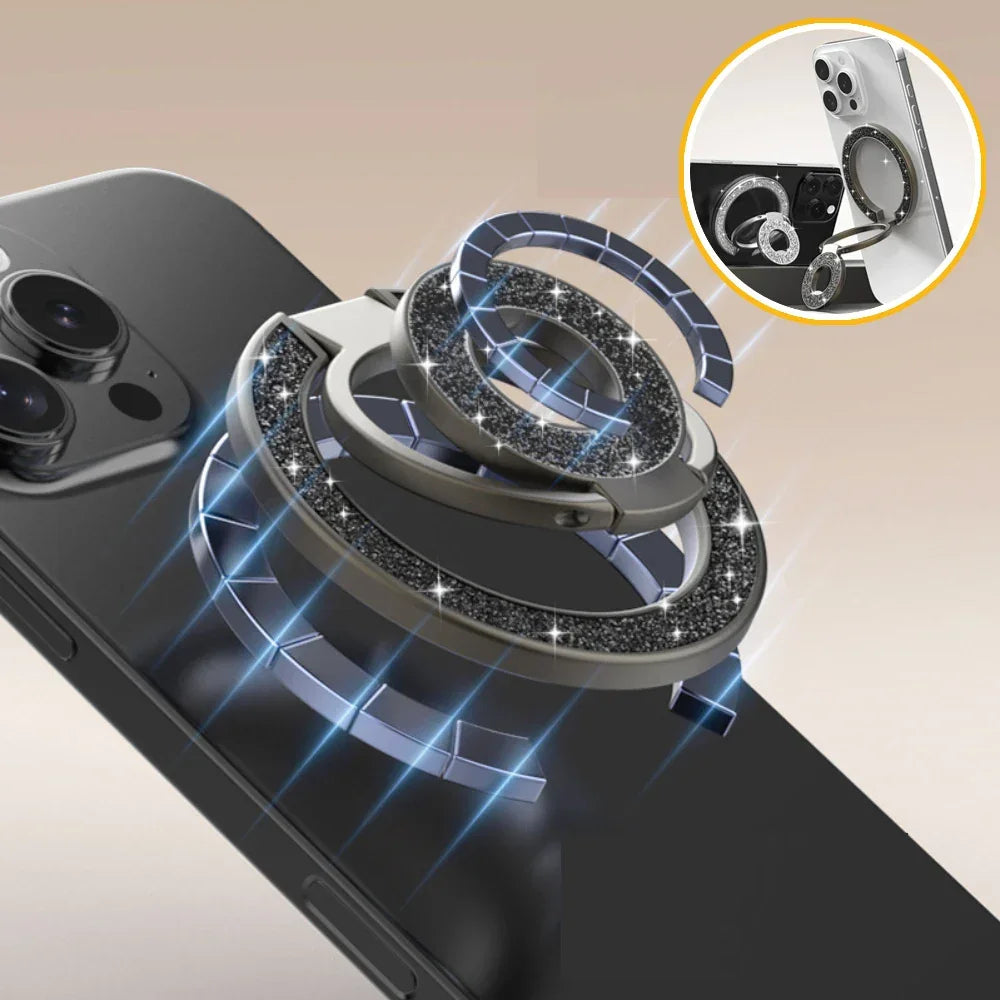 Mobile Phone Strong Magnetic Holder for Magsafe Double-sided Magnet Stand Portable Folding Ring Bracket for Xiaomi iPhone 16 15 Peaceful Pleasures Health and Wellness