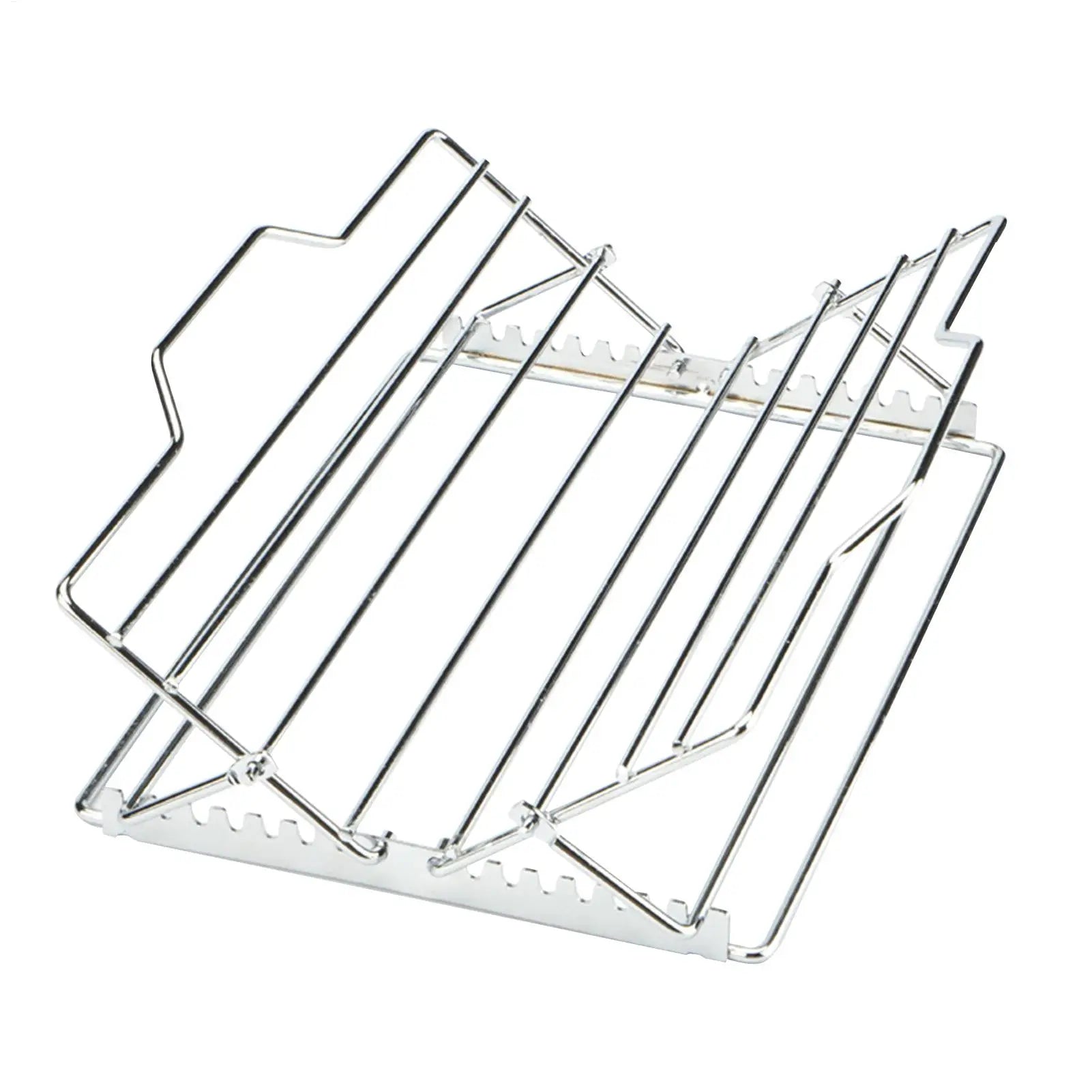 Adjustable V-Shaped Roasting Rack Stainless Steel Chicken & Turkey Stand for Even Baking, Broiling & Air Frying Peaceful Pleasures Health and Wellness