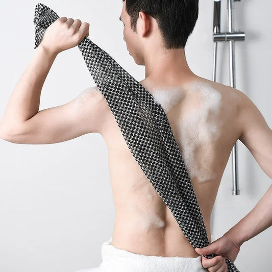 Ultra-Long Exfoliating Back Scrubber Washcloth – Silver-Ion Exfoliating Back Scrubber Peaceful Pleasures Health and Wellness