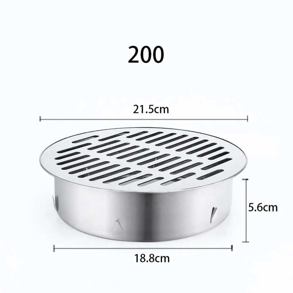 Stainless Steel Floor Drain Balcony Drainage Roof Round Cover Rain