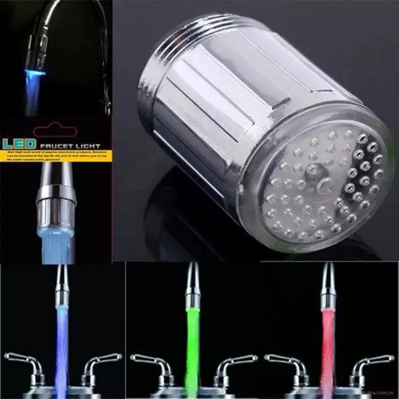 3-Color LED Faucet Aerator – Auto Color-Changing Glow Tap Nozzle