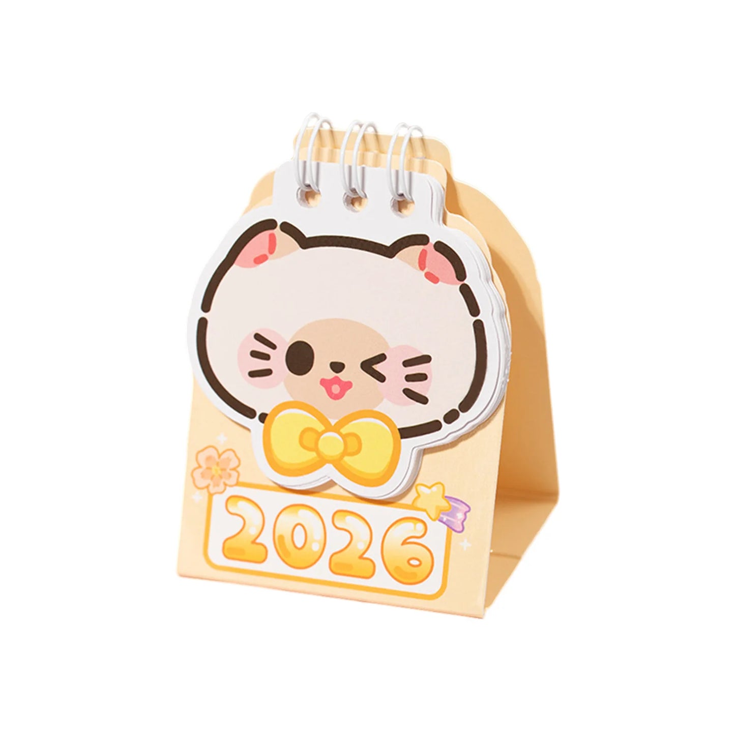 Year 2026 Small Kitty Calendar Desktop Memo Organizer Clear Printing Compact Kitty Planner Daily Planner Desktop Calendar Peaceful Pleasures Health and Wellness Xl