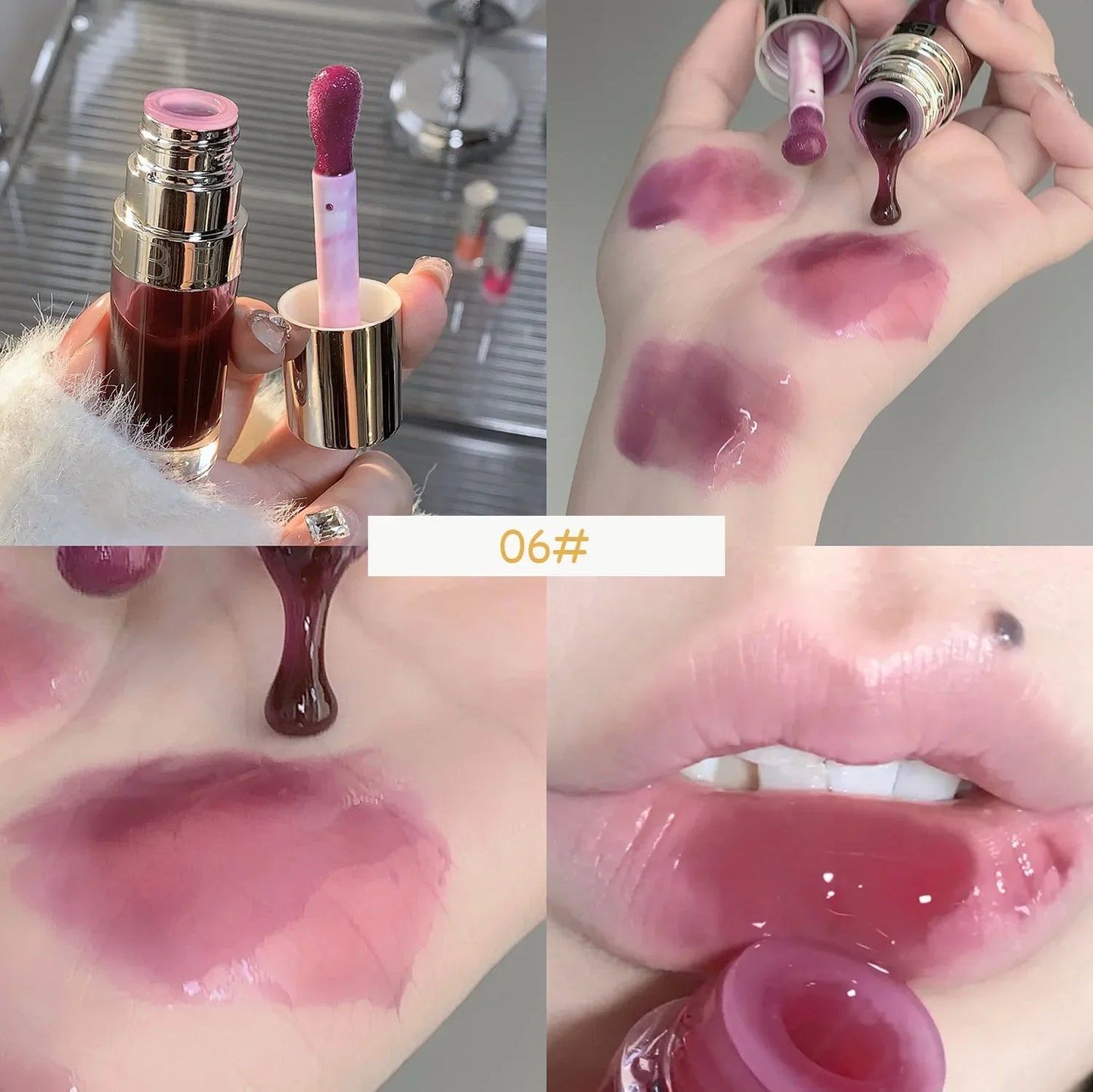 Strawberry Jelly Lip Oil Gloss – Glossy Tint & Hydrating Balm