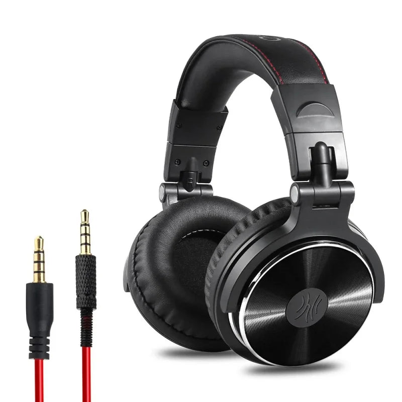 Professional Musical Instrument Monitor Headphones Wired Headset with 3.5mm & 6.5mm Audio Cables for Electrical Piano Guitar Peaceful Pleasures Health and Wellness black