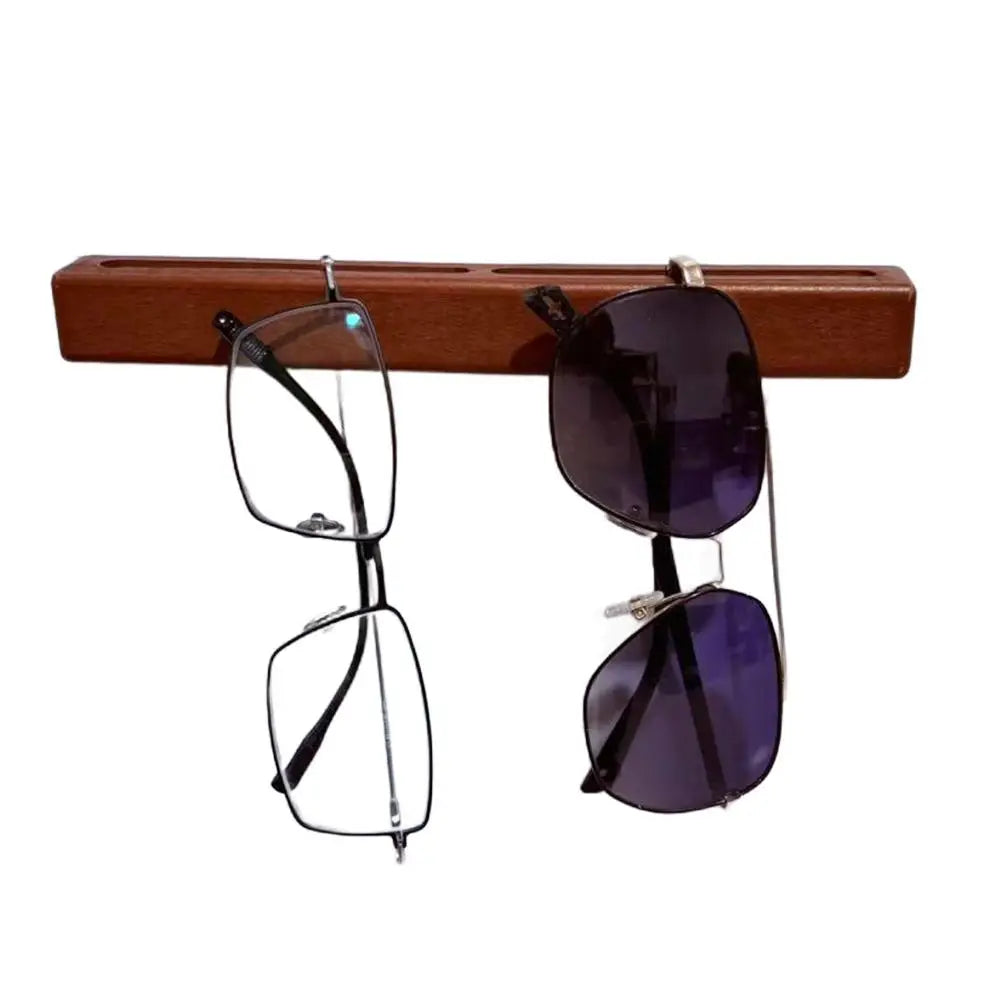 Wooden Wall-Mounted Eyeglasses & Sunglasses Display Rack