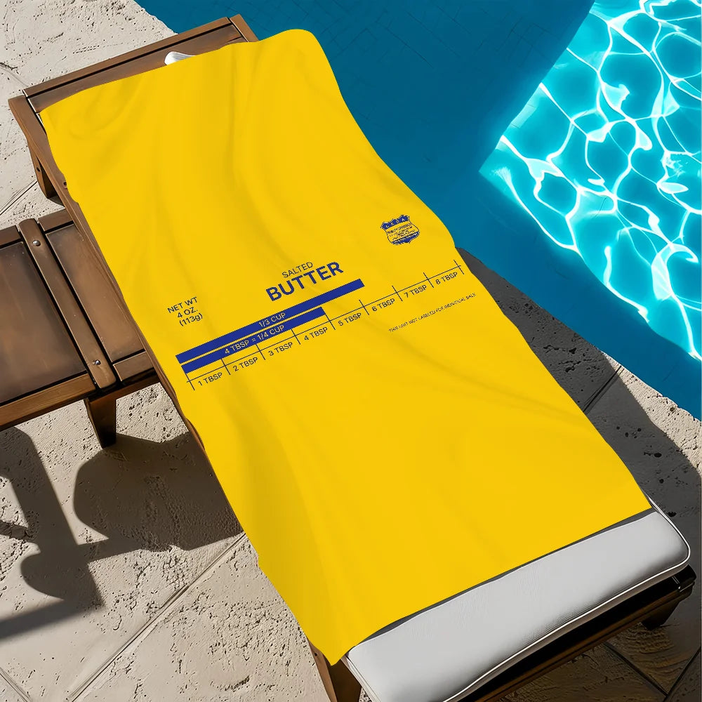 Salted Butter Funny Quick-Dry Beach Towel | Pool Travel Gym Funny Beach Towel Peaceful Pleasures Health and Wellness z1 STJ70x140CM