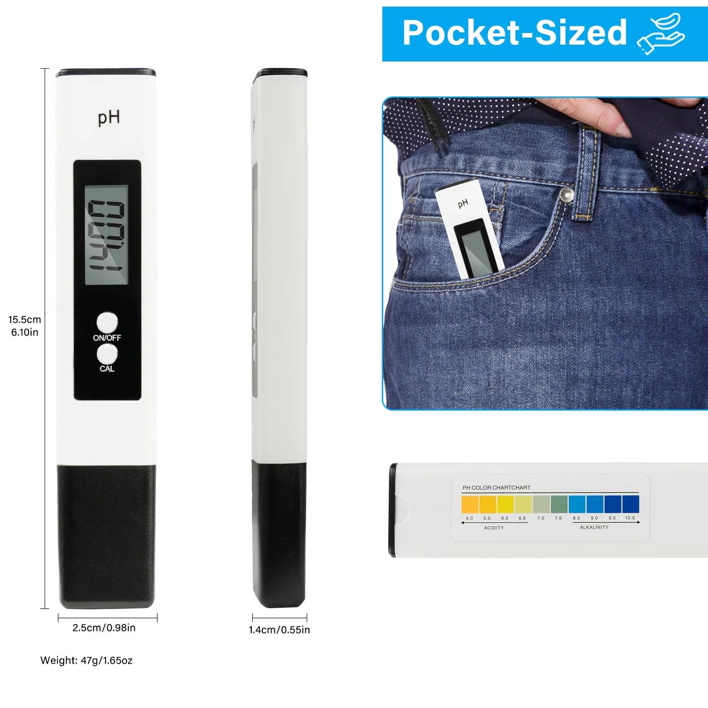 2026 Digital PH Meter 0.01 High Accuracy, 0-14 pH Range Water Quality Tester for Drinking Water, Aquarium, Pool, Hydroponics Peaceful Pleasures Health and Wellness