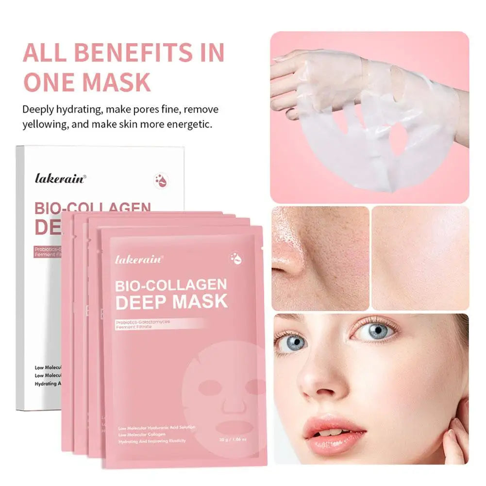 Bio Collagen Real Deep Mask Overnight Hydrogel Facial Mask Pore Minimizing Collagen Supplement Anti Wrinkle Sleeping Face Mask Peaceful Pleasures Health and Wellness