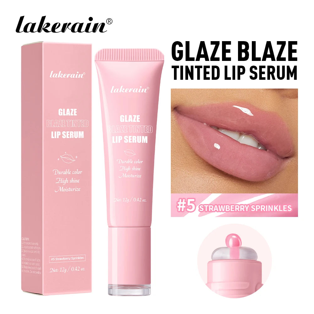 6 Colors Lip Gloss Glowy Balm Tinted Lip Moisturizer Repairing Nourishing Lip Tint Glow Liquid Lip Gel Hydrating Lips Care Peaceful Pleasures Health and Wellness Color5