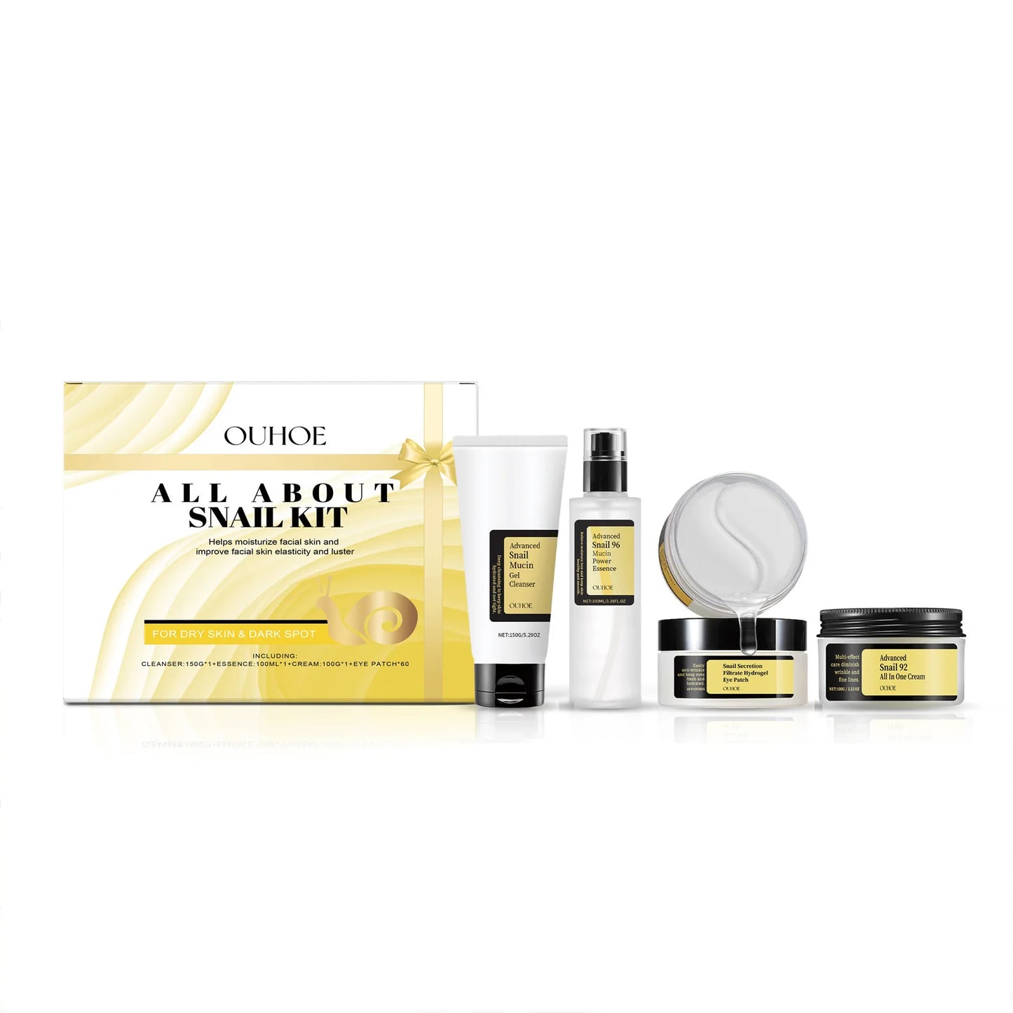 Snail Mucin 96% Skin Care Set – Hydrating & Brightening Kit
