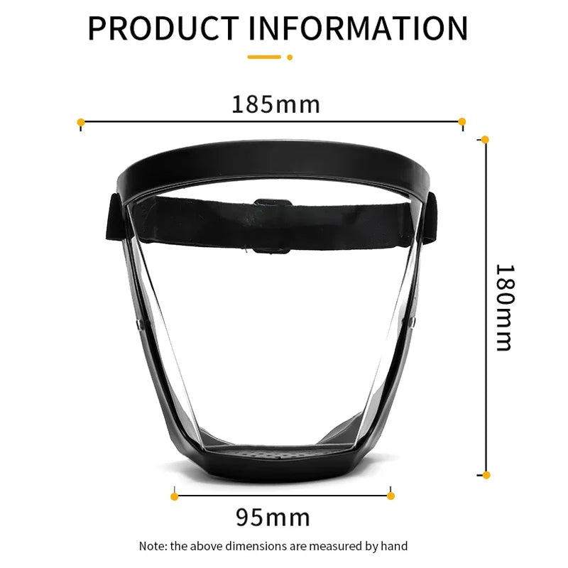 Work Protection Mask Full Face Shield Reusable Home Kitchen Splash Protection Mask Anti-fog Windproof Dustproof Mask With Filter Peaceful Pleasures Health and Wellness